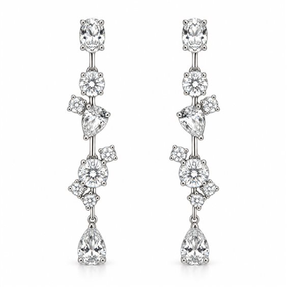 Earrings Ultima Edizione Woman in Silver Cubic Zirconia OAO7659-BIANCO - OAO7659-BIANCO